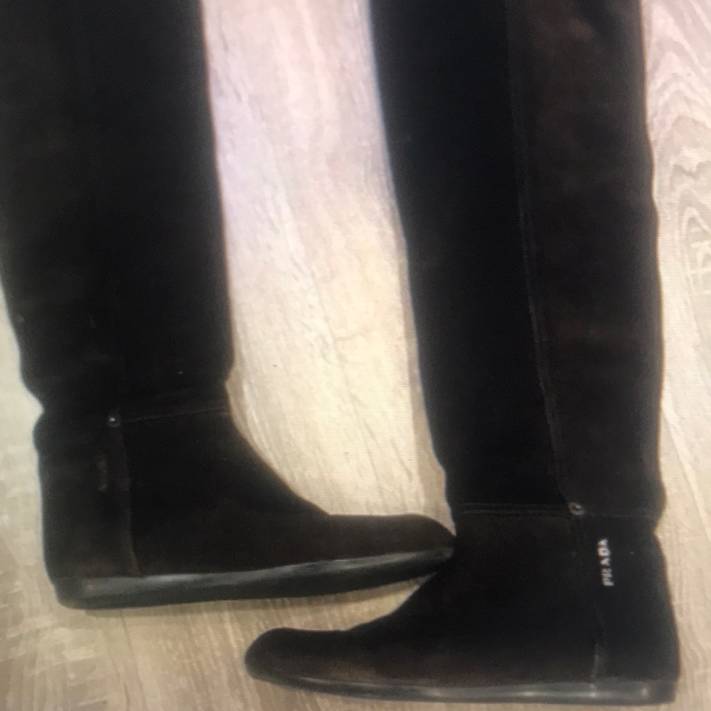 Prada Women's Black Suede Boots